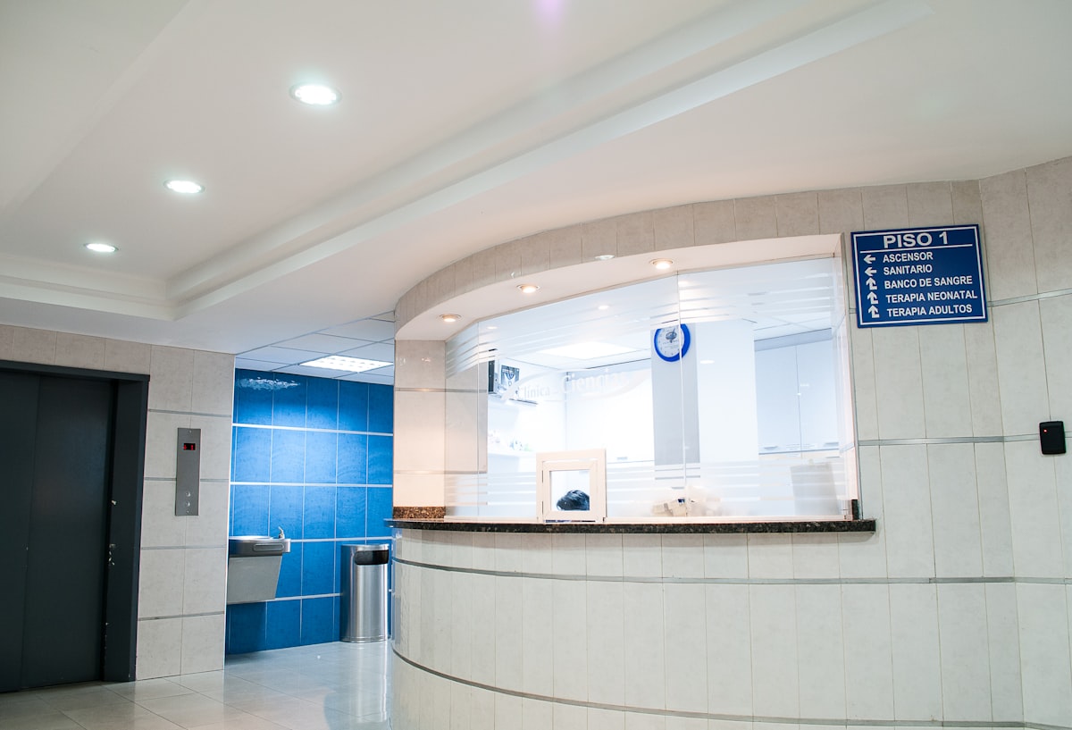 Healthcare reception area (demo stock photo)